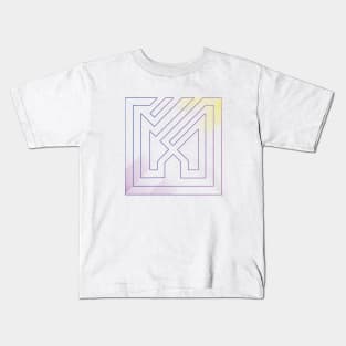 Abstract purple art modern geo Kids T-Shirt